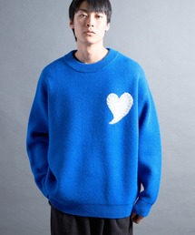 COMMON WARE（コモンウェアー）の「PF:HEART ONE POINT LOOSE FIT KNIT/ハート刺繍ワンポイント ルーズニット（ニット/セーター）」