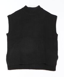 VIBGYOR（ヴィブジョー）の「【豊富なカラー展開】畦編みモック/Nベスト(BL)（ベスト・メンズ）」