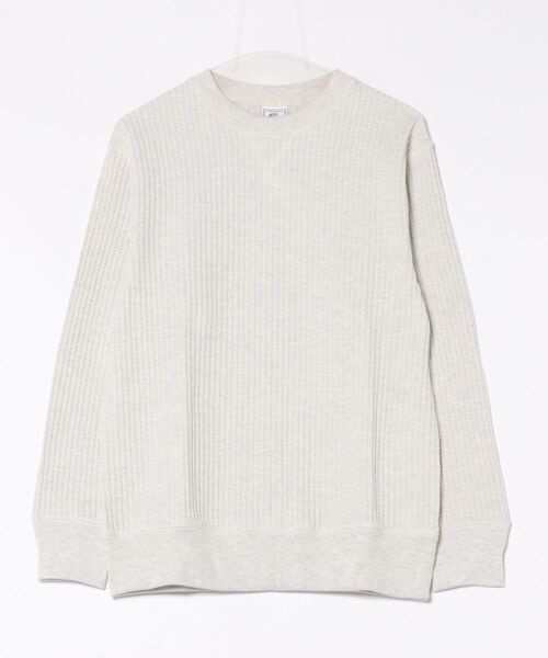 JEMORGAN(ジェーイーモーガン)の「【JEMORGAN LONG JOHNS】 ビッグワッフルSWEAT スウェット プルオーバー(スウェット・メンズ・ホワイト/ホワイト系その他/ブラック・2/4/3)」の2枚目の写真