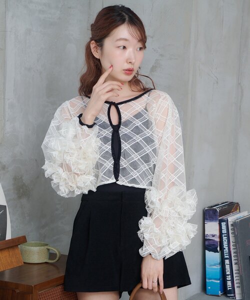 セール】【結婚式/オケージョン/2サイズ展開】シアーチェック×ベロア