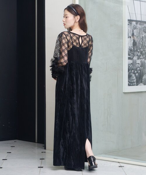 セール】【結婚式/オケージョン/2サイズ展開】シアーチェック×ベロア