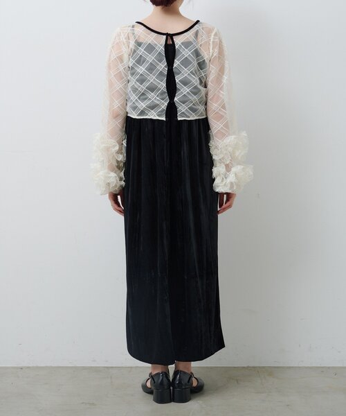 セール】【結婚式/オケージョン/2サイズ展開】シアーチェック×ベロア