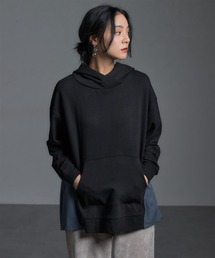 Soiunique | 異素材切替バックタックデザインパーカー ［Soiunique］(パーカー)