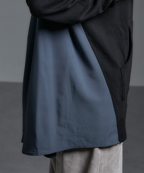 Soiunique（スワユニーク）の「異素材切替バックタックデザインパーカー ［Soiunique］（パーカー・レディース・ネイビー系/ブラック系/カーキ系・M/L/LL）」の20枚目の写真