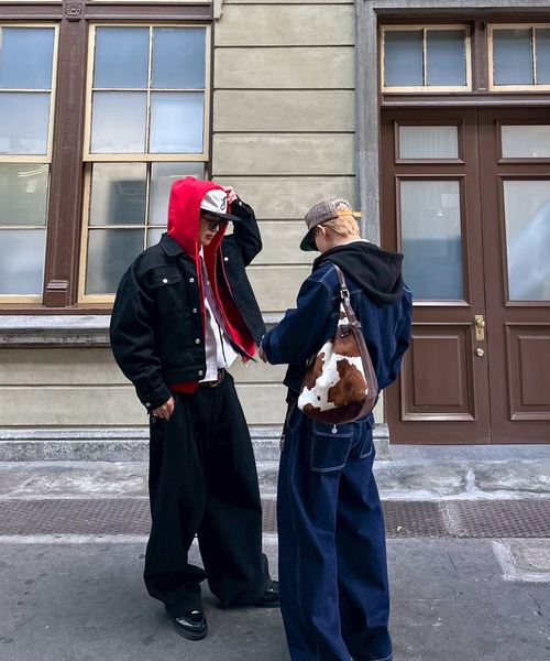 UNDERSTATEMENTs（アンダーステイトメント）の「【ユニセックス】ショート丈デニムジャケット/セットアップ着用可（デニムジャケット・メンズ・ブラック/インディゴブルー・LARGE/MEDIUM）」の20枚目の写真