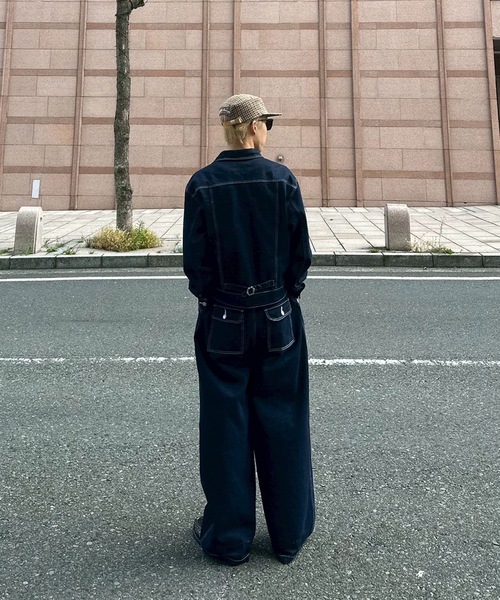 UNDERSTATEMENTs（アンダーステイトメント）の「【ユニセックス】ショート丈デニムジャケット/セットアップ着用可（デニムジャケット・メンズ・ブラック/インディゴブルー・LARGE/MEDIUM）」の15枚目の写真