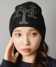 NEW ERA(ニューエラ)の【NEW ERA/ニューエラ】シングルビーニー/ニット帽/ラインストーン/ビッグロゴ(ニットキャップ/ビーニー)