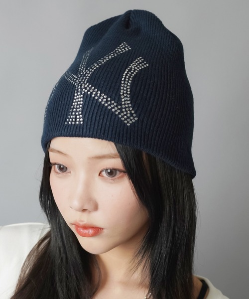 STONE  ビーニー NEW ERA/ニューエラ】シングルビーニー/ニット帽/ラインストーン