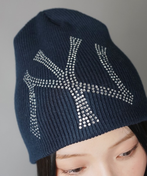 STONE ブラック ニット帽 シングル ビーニー NEW ERA/ニューエラ