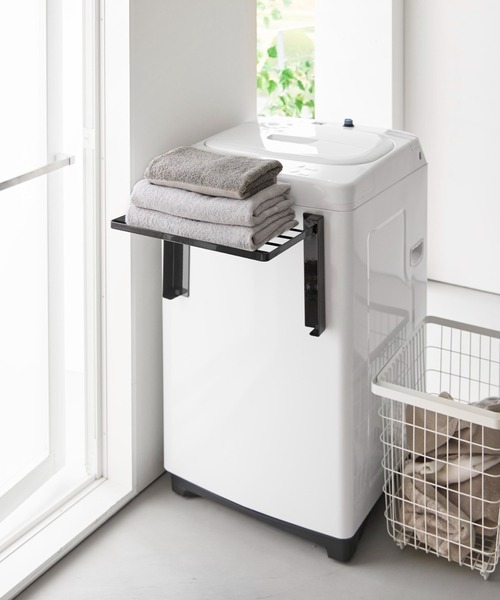 tower（タワー）の「tower（タワー）使いやすい高さに開くマグネット洗濯機横折り畳み棚（ランドリーグッズ・レディース・ホワイト/ブラック・ONE SIZE）」の15枚目の写真