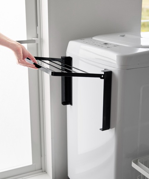 tower（タワー）の「tower（タワー）使いやすい高さに開くマグネット洗濯機横折り畳み棚（ランドリーグッズ・レディース・ホワイト/ブラック・ONE SIZE）」の19枚目の写真