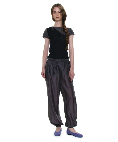 PARTIMENTO WOMEN(パルティメントウィメン)の「ナンバリングアシンメトリーレイヤートップ_チャコール(Tシャツ/カットソー・レディース・その他・SMALL/MEDIUM)」の6枚目の写真