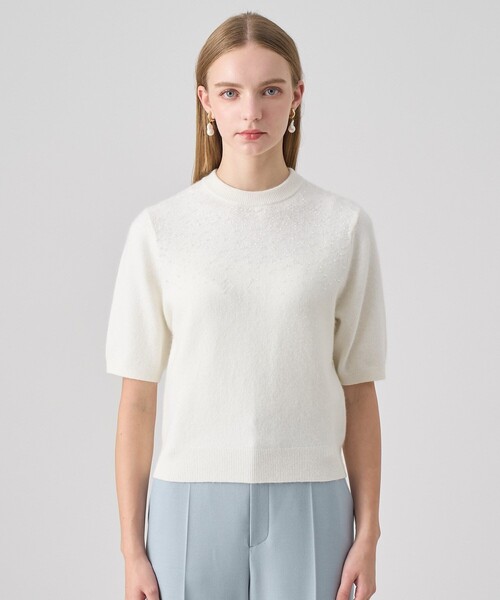 ANAYI（アナイ）の「【セットアップ対応商品】リップルビーズ プルオーバー（ニット/セーター・レディース・イエロー/ダークブラウン/オフホワイト/ブラック・36/38）」の5枚目の写真