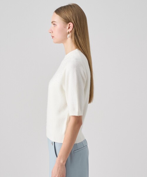 ANAYI（アナイ）の「【セットアップ対応商品】リップルビーズ プルオーバー（ニット/セーター・レディース・イエロー/ダークブラウン/オフホワイト/ブラック・36/38）」の6枚目の写真