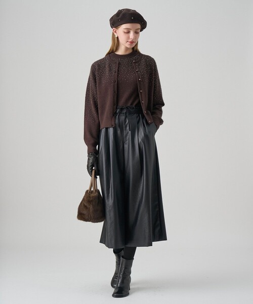 ANAYI（アナイ）の「【セットアップ対応商品】リップルビーズ プルオーバー（ニット/セーター・レディース・イエロー/ダークブラウン/オフホワイト/ブラック・36/38）」の18枚目の写真