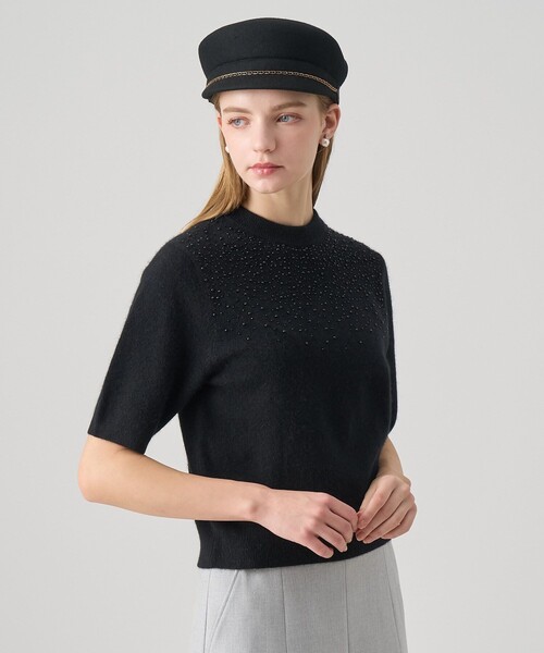 ANAYI（アナイ）の「【セットアップ対応商品】リップルビーズ プルオーバー（ニット/セーター・レディース・イエロー/ダークブラウン/オフホワイト/ブラック・36/38）」の19枚目の写真