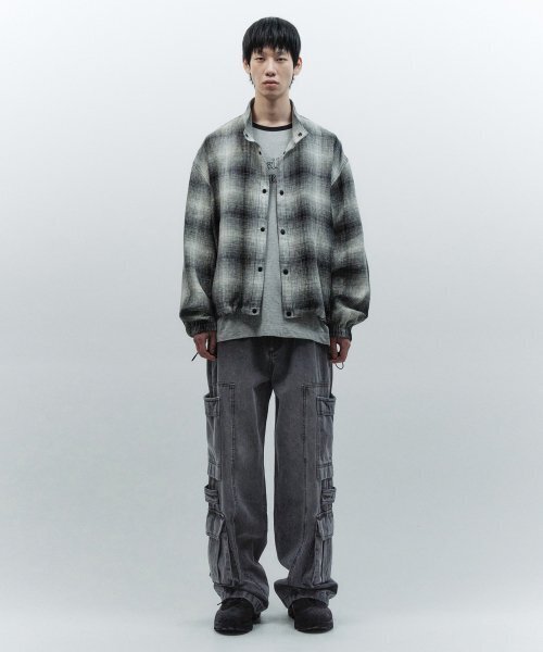 INSILENCE(インサイロンス)の「リネンチェックブルゾン ブラック(ブルゾン・レディース・その他・SMALL/MEDIUM)」の2枚目の写真