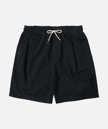 POUCH POCKET SWEAT SHORTS _ BLACK