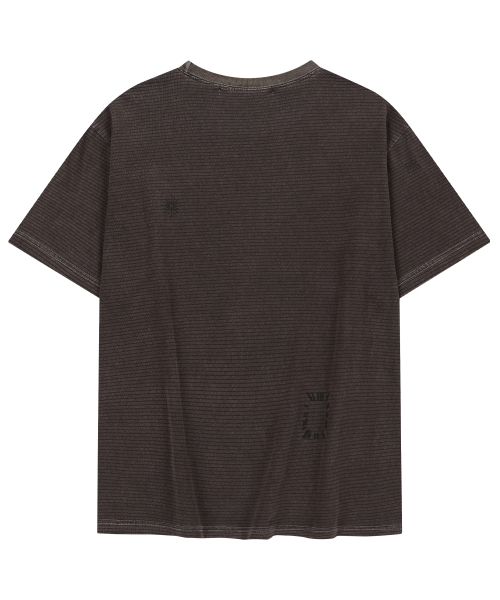 SLOWACID（スローアシッド）の「ピグメントストライプスタンプ半袖Tシャツ[レッド]（Tシャツ/カットソー・レディース・その他・SMALL/MEDIUM/LARGE/X-LARGE）」の2枚目の写真