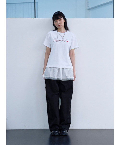 THE GREEN LAB（ザグリーンラボ）の「ザ グリーン ラボ ホイル レタリング 半袖Tシャツ [ホワイト]（Tシャツ/カットソー・レディース・その他・FREE）」の2枚目の写真