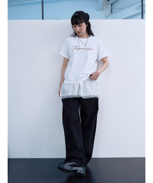 THE GREEN LAB（ザグリーンラボ）の「ザ グリーン ラボ ホイル レタリング 半袖Tシャツ [ホワイト]（Tシャツ/カットソー・レディース・その他・FREE）」の5枚目の写真