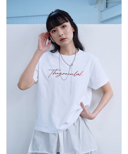 THE GREEN LAB（ザグリーンラボ）の「ザ グリーン ラボ ホイル レタリング 半袖Tシャツ [ホワイト]（Tシャツ/カットソー・レディース・その他・FREE）」の7枚目の写真