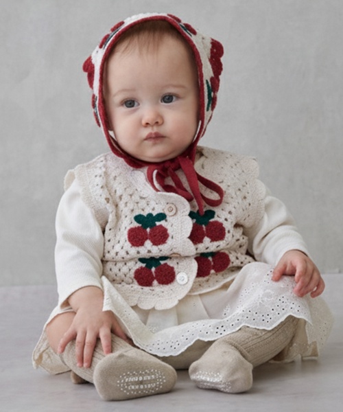 セール】【リンク】クロシェベストつきロンパース（ロンパース