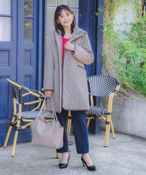 ITS'DEMO（イッツデモ）の「【撥水加工】キルトフードコート（その他アウター・レディース・ブラウン系/ブラック/アイボリー・40/38）」の7枚目の写真