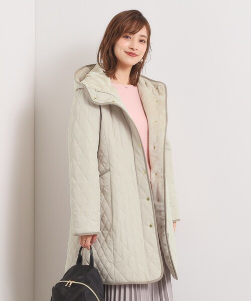 ITS'DEMO（イッツデモ）の「【撥水加工】キルトフードコート（その他アウター・レディース・ブラウン系/ブラック/アイボリー・40/38）」の8枚目の写真