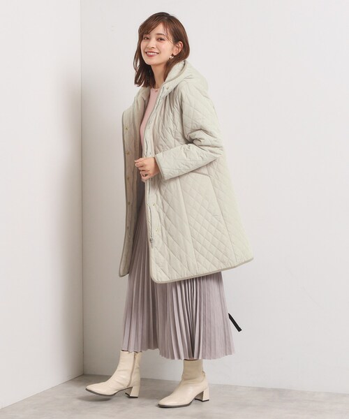 ITS'DEMO（イッツデモ）の「【撥水加工】キルトフードコート（その他アウター・レディース・ブラウン系/ブラック/アイボリー・40/38）」の10枚目の写真