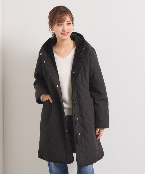 ITS'DEMO（イッツデモ）の「【撥水加工】キルトフードコート（その他アウター・レディース・ブラウン系/ブラック/アイボリー・40/38）」の13枚目の写真