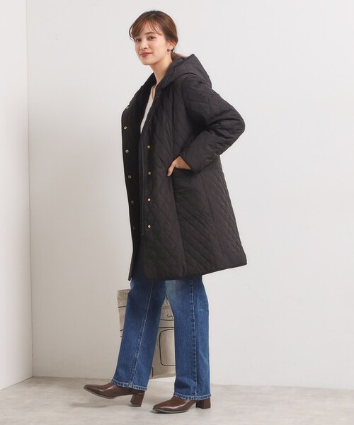 ITS'DEMO（イッツデモ）の「【撥水加工】キルトフードコート（その他アウター・レディース・ブラウン系/ブラック/アイボリー・40/38）」の14枚目の写真