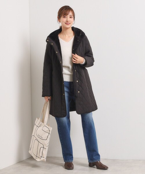 ITS'DEMO（イッツデモ）の「【撥水加工】キルトフードコート（その他アウター・レディース・ブラウン系/ブラック/アイボリー・40/38）」の15枚目の写真