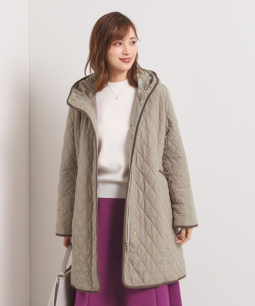 ITS'DEMO（イッツデモ）の「【撥水加工】キルトフードコート（その他アウター・レディース・ブラウン系/ブラック/アイボリー・40/38）」の18枚目の写真