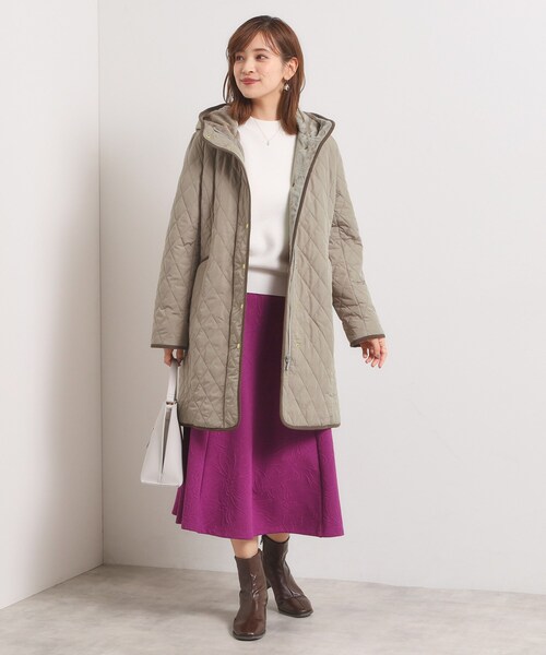 ITS'DEMO（イッツデモ）の「【撥水加工】キルトフードコート（その他アウター・レディース・ブラウン系/ブラック/アイボリー・40/38）」の20枚目の写真