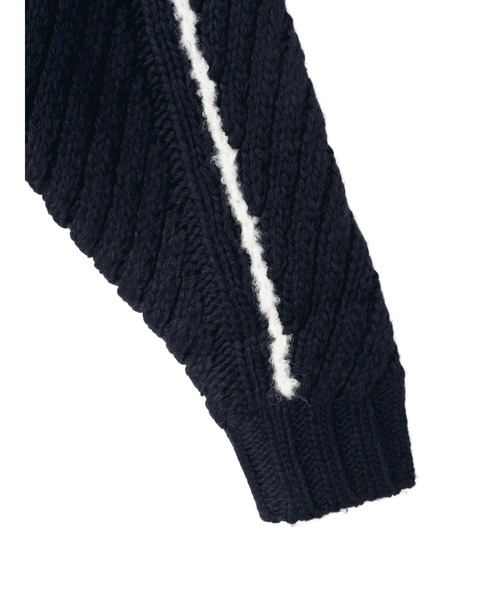 FELICITY(フェリシティ)の「Over Fisherman Knit Tops(ニット/セーター・レディース・アイボリー/ネイビー・2)」の16枚目の写真