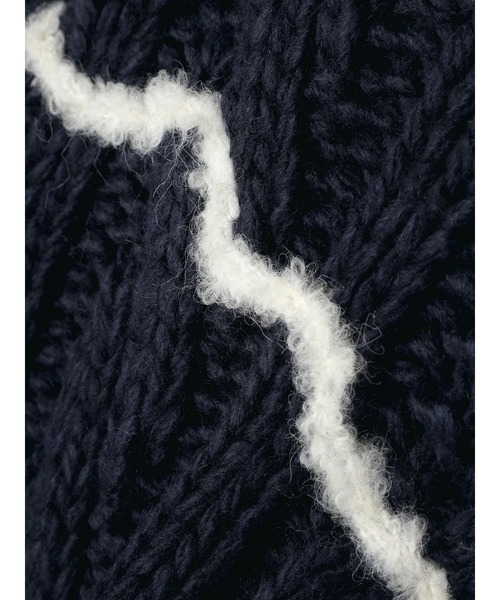 FELICITY(フェリシティ)の「Over Fisherman Knit Tops(ニット/セーター・レディース・アイボリー/ネイビー・2)」の17枚目の写真