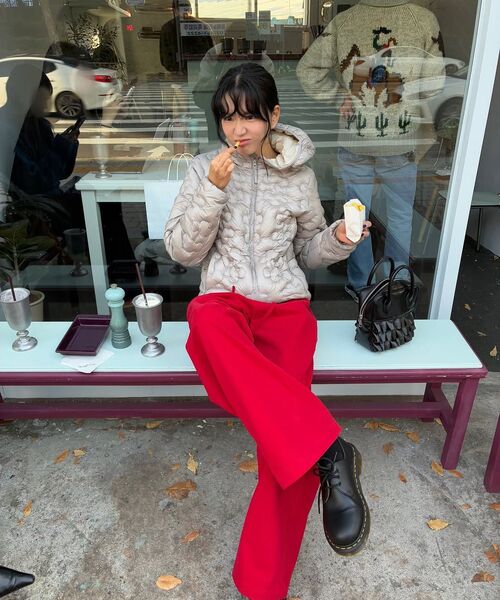 SINOON(シヌーン)の「Light Down Hoodie Jacket (Grey)(ダウンジャケット/コート・レディース・グレー・SMALL/MEDIUM)」の8枚目の写真