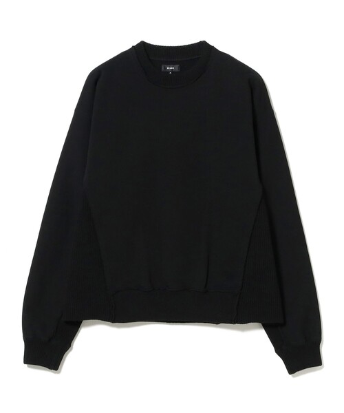 BEAMS(ビームス)の「【ワイドショートフィット】ドッキング クルーネック スウェット(スウェット・メンズ・ブラック/イエロー・S/M/XL/L)」の3枚目の写真