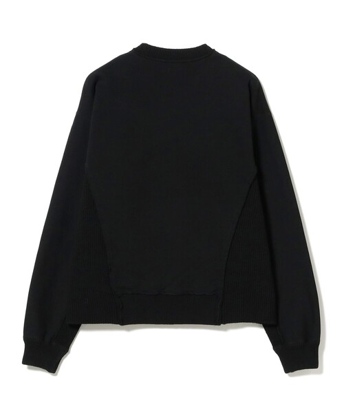 BEAMS(ビームス)の「【ワイドショートフィット】ドッキング クルーネック スウェット(スウェット・メンズ・ブラック/イエロー・S/M/XL/L)」の4枚目の写真