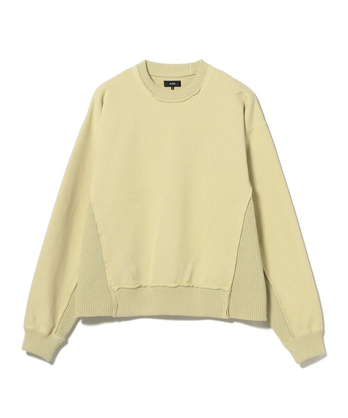 BEAMS(ビームス)の「【ワイドショートフィット】ドッキング クルーネック スウェット(スウェット・メンズ・ブラック/イエロー・S/M/XL/L)」の6枚目の写真