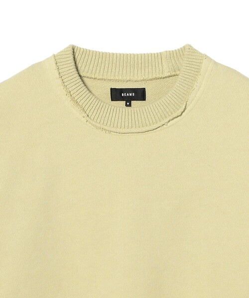 BEAMS(ビームス)の「【ワイドショートフィット】ドッキング クルーネック スウェット(スウェット・メンズ・ブラック/イエロー・S/M/XL/L)」の7枚目の写真
