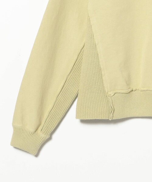 BEAMS(ビームス)の「【ワイドショートフィット】ドッキング クルーネック スウェット(スウェット・メンズ・ブラック/イエロー・S/M/XL/L)」の8枚目の写真