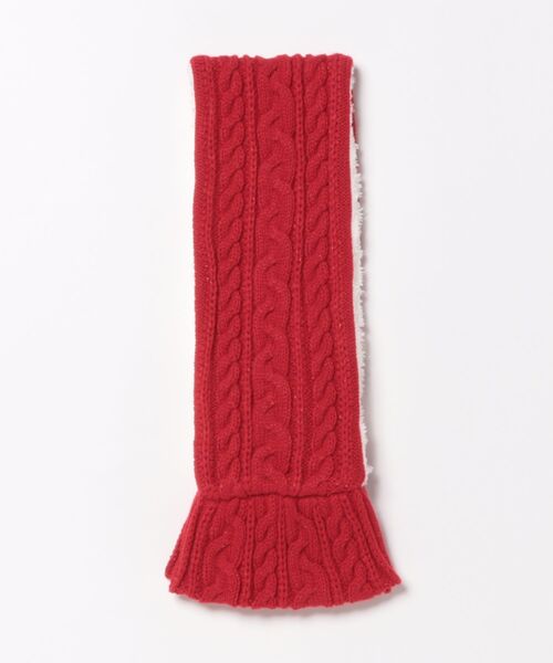 HAKKA KIDS（ハッカキッズ）の「リボンモチーフ付きネックウォ－マー（マフラー・キッズ・オフホワイト/レッド/ピンク・FREE）」の4枚目の写真