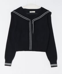 THE TOE Cochem Sailor Top セーラー風ニット ブラック Cochem Sailor Top – THE TOÉ