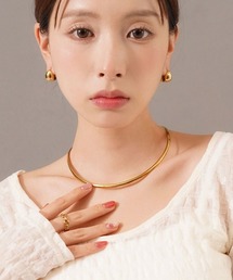 CEMONEMO | 【金属アレルギー対応】ラウンドフォルム ネックカフ チョーカー / サージカルステンレス(チョーカー)