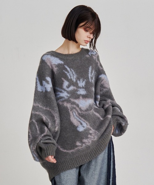 セール】【UNISEX】NEKOMATA SHAGGY KNIT/ネコマタシャギーニット