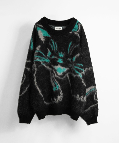 UNISEX】NEKOMATA SHAGGY KNIT/ネコマタシャギーニット（ニット 