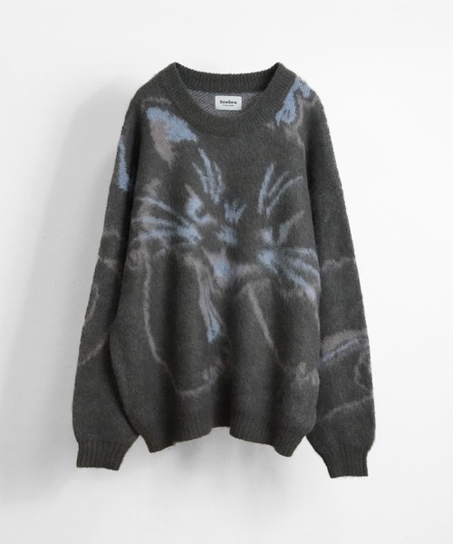 UNISEX】NEKOMATA SHAGGY KNIT/ネコマタシャギーニット（ニット 