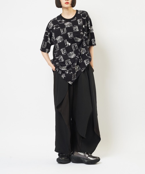 gomme(ゴム)の「パルテノンクシュドT(Tシャツ/カットソー・レディース・グレー/ブラック/ホワイト・MEDIUM)」の5枚目の写真